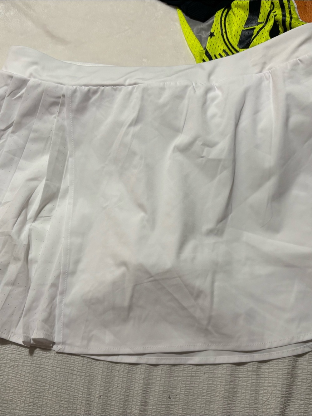 White Pleated Tennis Skort